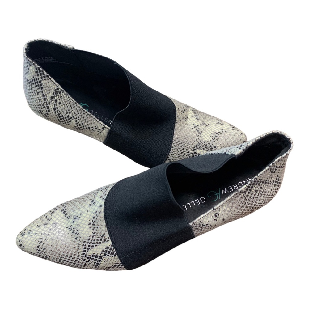 Andrew Geller women's Vienna kitten Heel Booties natural color Snake 7.5 - Picture 5 of 8